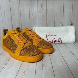 Christian Louboutin Strass Louis Junior Sneakers Topaz Sz 43.5 / 10.5